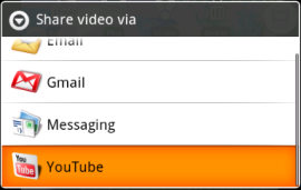 android youtube upload