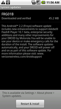 Android FRG01B dla Motoroli Droid