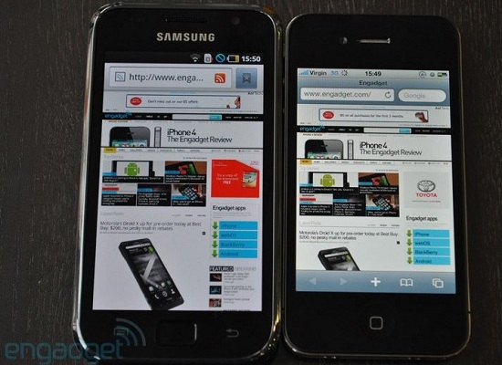Samsung Galaxy S i iPhone 4