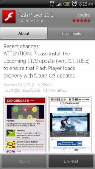 Flash - Android 2.3