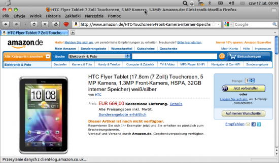 HTC Flyer - amazon.de