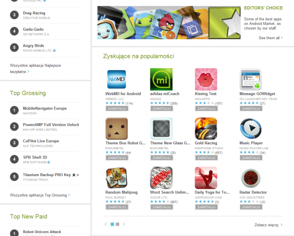 Android Market - nowości