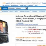 Motorola Milestone 2 w Amazon DE