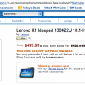 Lenovo IdeaPad K1 za 499 USD